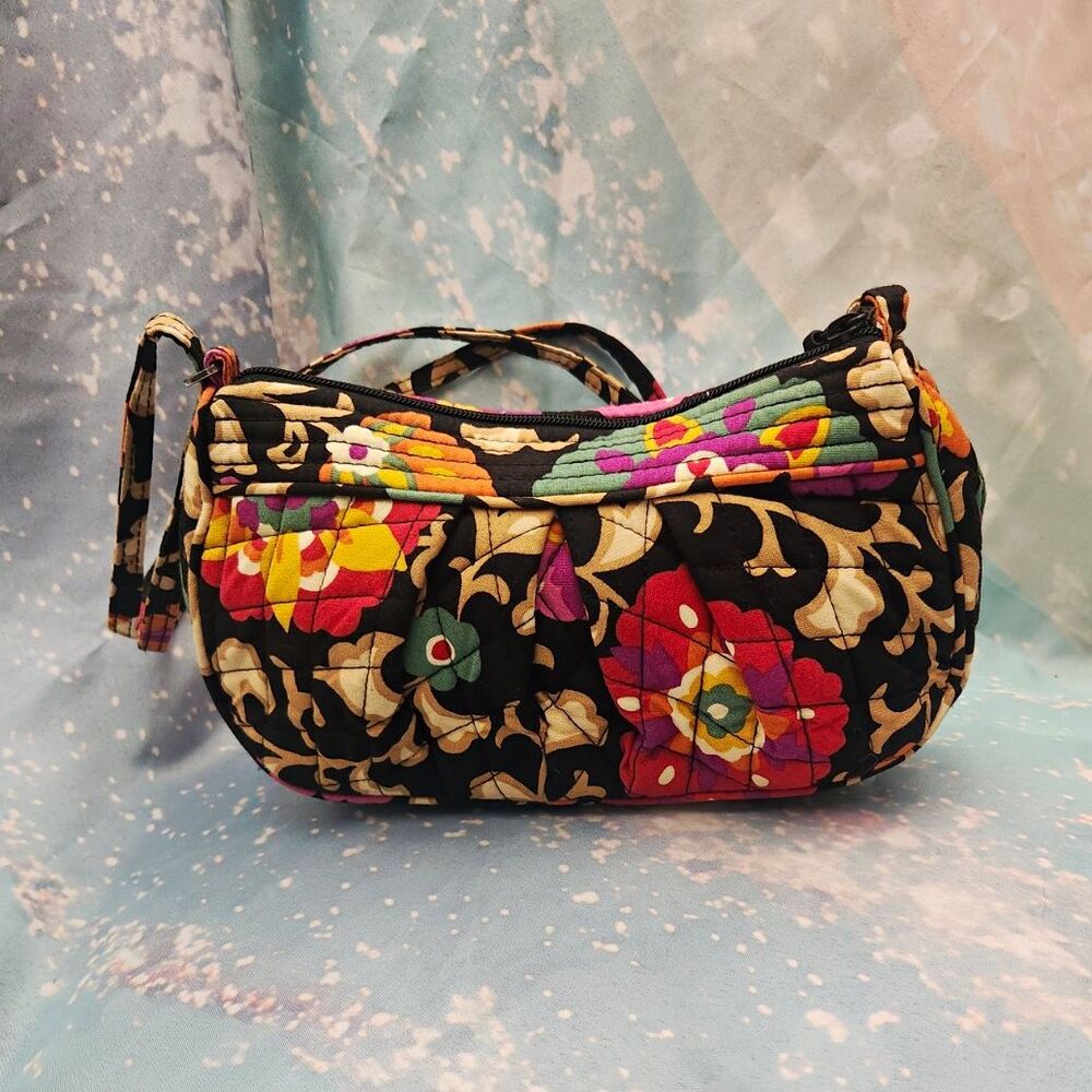Vera Bradley Women's Multicolor Floral Zip Wristlet w/ Wrist Strap, Lined